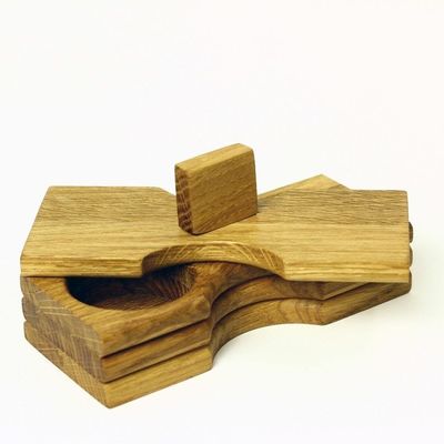 形状の高容量木製のスパイスホルダー調味料包装ボックス