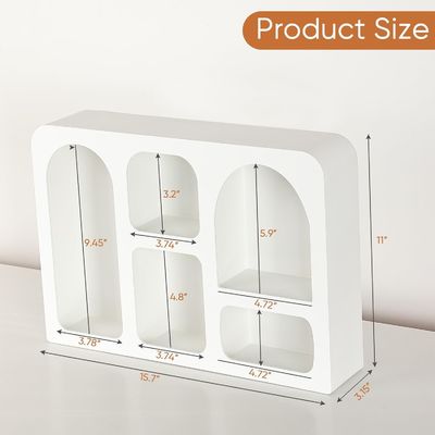 ボーホ ノルディック モダン スタイル 壁飾り オーダーメイド ロゴ 貯蔵庫付き 浮遊壁棚