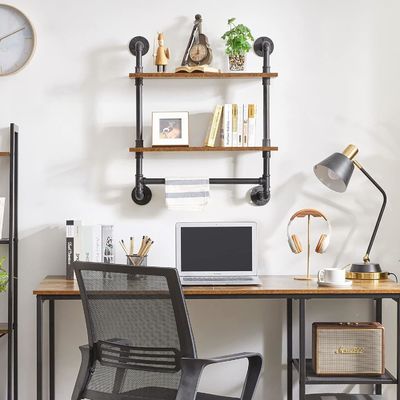 家電 壁ディスプレイ 本棚 キッチン オフィス収納用 工業用パイプ棚