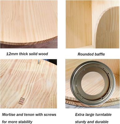 3-5 階児向け回転式本棚 白いリビングの本棚