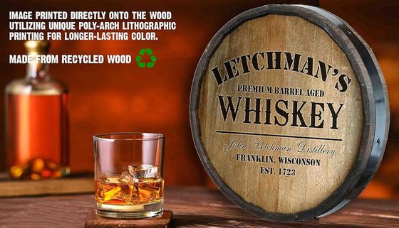 塗装 印刷 処理 木製の樽 壁飾り ワインとビールのバーサイン