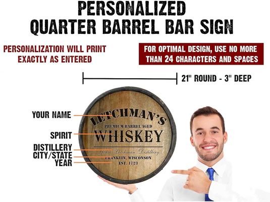 塗装 印刷 処理 木製の樽 壁飾り ワインとビールのバーサイン