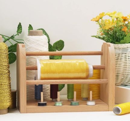 202406 木製糸 スポールホルダー スレッド スポール 収納ラック スピニングボール ワインダー コンパクト