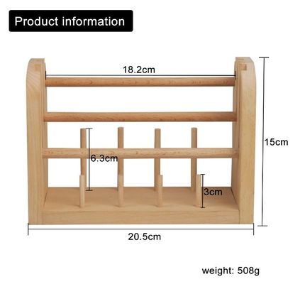 202406 木製糸 スポールホルダー スレッド スポール 収納ラック スピニングボール ワインダー コンパクト