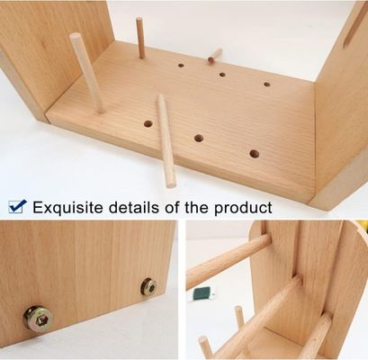 202406 木製糸 スポールホルダー スレッド スポール 収納ラック スピニングボール ワインダー コンパクト