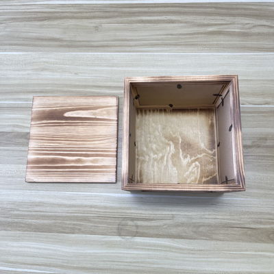 木製の写真枠収納箱 21x21x17cm サイズ カスタマイズできる色オプション