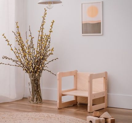 カスタマイズされたロゴ 空間節約機能 202406 モンテッソーリ 木製 多機能椅子