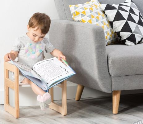 カスタマイズされたロゴ 空間節約機能 202406 モンテッソーリ 木製 多機能椅子