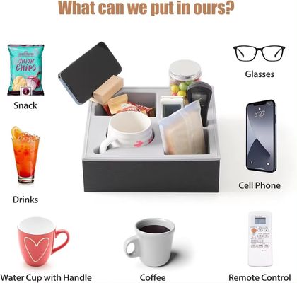 防水 防漏 木製 ソファ カップホルダー トレイ ベッド ソファ オーガナイザー 手作り