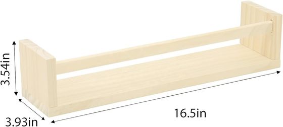 壁収納と子供部屋のオーガナイザーのための固木スタイルの浮遊書棚