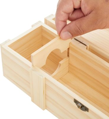 分裂または半ワインボトル 固木ワインボックス 13.8X3.9X3.9 インチ オーダーメイドロゴ