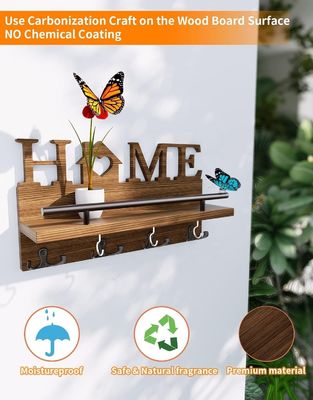 壁の装飾入口オーガナイザーのための二階木製の郵便とキーホルダー