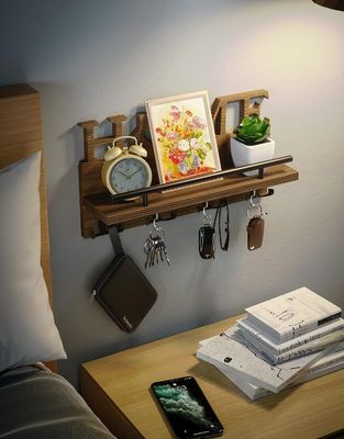 壁の装飾入口オーガナイザーのための二階木製の郵便とキーホルダー