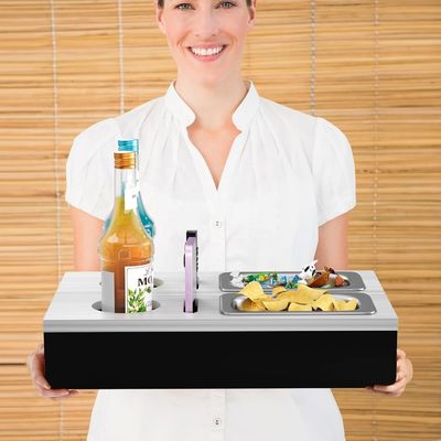 カスタマイズされたロゴ 受け入れられる 人気 ソファー バー スナック ボックス サイドテーブルのためのソファーオーガナイザー