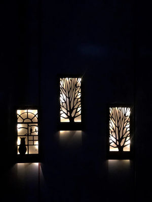 手作り 木製 LED 壁飾り 寝室 スクエア ベッド上 テーマ 愛