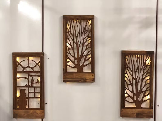 手作り 木製 LED 壁飾り 寝室 スクエア ベッド上 テーマ 愛