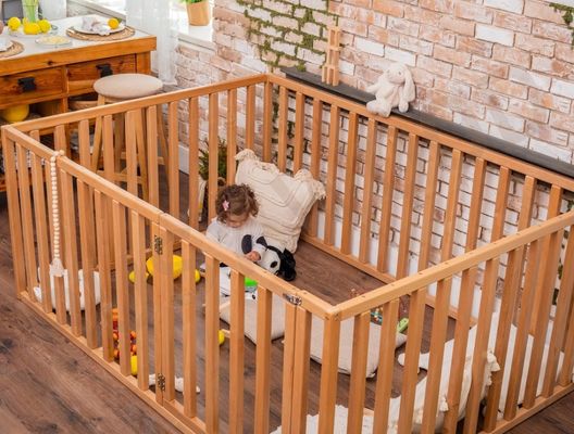OEM エコフレンドリー 木製 ベッド エクストラ 保護 ベッド 幼稚園 ベッド 遊び ベッド 固木 ベッド