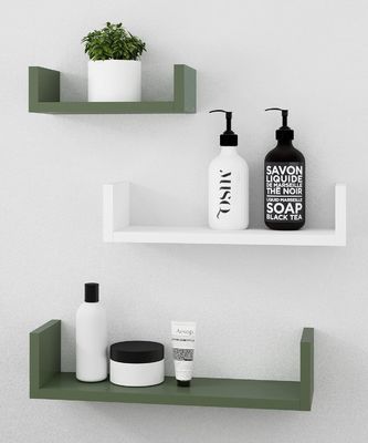 ペットケージ 壁収納 整理器 本棚 収納用の3本の木製の浮遊棚セット