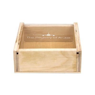 パーソナライズされたロゴ ブランド 容認される 木製収納箱 スライディング蓋付き 10x10x3.8cm