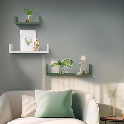 ペットケージ 壁収納 整理器 本棚 収納用の3本の木製の浮遊棚セット