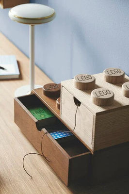 カスタムオーダー受付 レゴ 木製 デスク ドロー 4 石けん オーク ボックス 子供 宝石