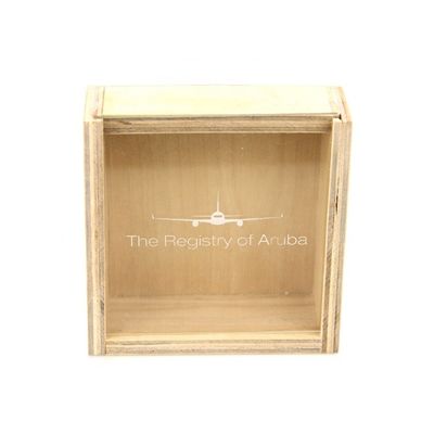 パーソナライズされたロゴ ブランド 容認される 木製収納箱 スライディング蓋付き 10x10x3.8cm