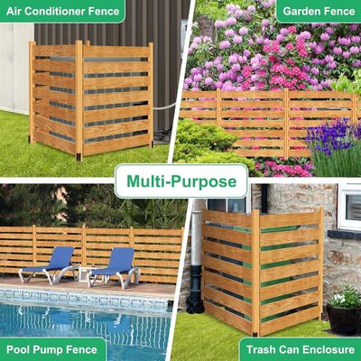 メタルステークス 3パネルプライバシースクリーン エアコン用のフェンスパネル カスタマイズされたロゴ