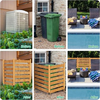 メタルステークス 3パネルプライバシースクリーン エアコン用のフェンスパネル カスタマイズされたロゴ