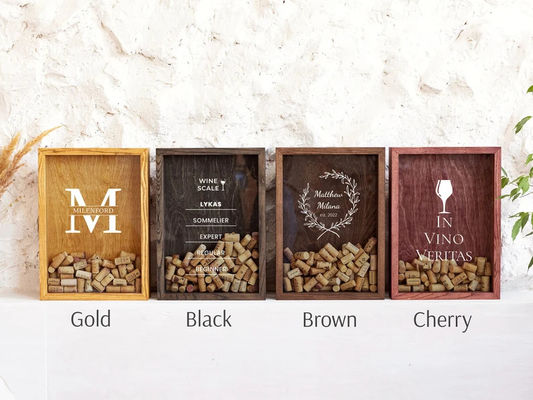 記念日や結婚式プレゼントのためのカスタマイズされた木箱 マットラミネーション印刷ハンドリング