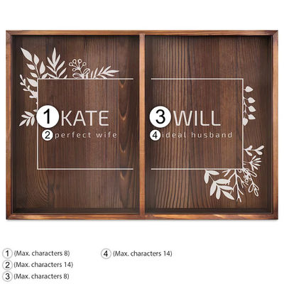 記念日や結婚式プレゼントのためのカスタマイズされた木箱 マットラミネーション印刷ハンドリング