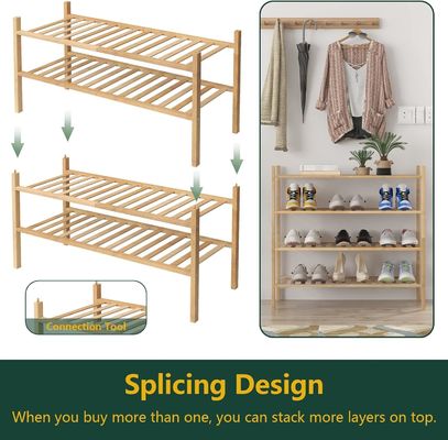三層多機能の竹製の靴ラック 究極のクローゼット収納ソリューション