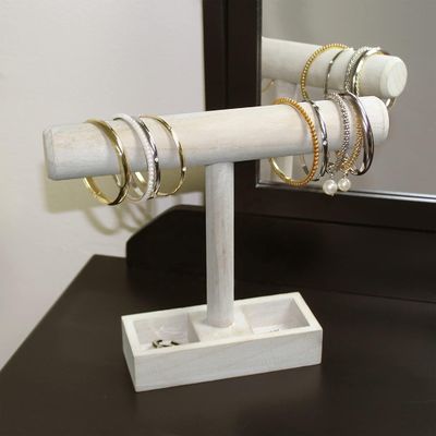 リビングルーム オーダーメイド 木製Tバー 宝石 展示台 2コンパートメント 収納台