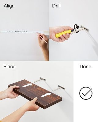 デザイン カスタム 3 セット フローティング・シェルフ セット リビングルームディスプレイのためのスペース節約の家具