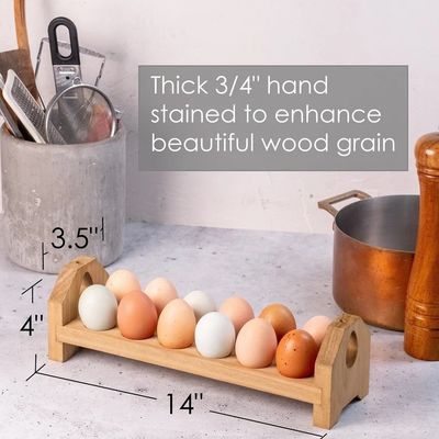 木製の卵箱トレイ 農家のキッチン用の手作り竹またはカスタム木製の卵箱