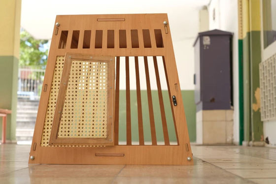 天然木色 木製 屋内 犬 猫 家 箱 扉 白色
