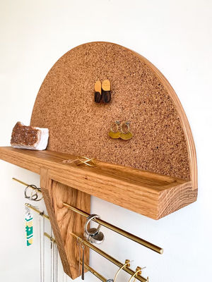 ミニ 木製ボックス 壁マウント ジュエリーホルダーと未完成のベリー木の色のためのオーガナイザー