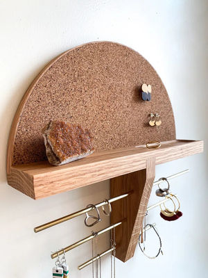 ミニ 木製ボックス 壁マウント ジュエリーホルダーと未完成のベリー木の色のためのオーガナイザー