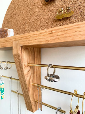 ミニ 木製ボックス 壁マウント ジュエリーホルダーと未完成のベリー木の色のためのオーガナイザー