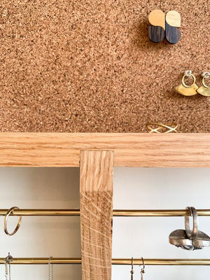 ミニ 木製ボックス 壁マウント ジュエリーホルダーと未完成のベリー木の色のためのオーガナイザー