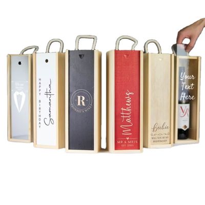 カスタムオーダー レーザーで彫られた木製ワインボックス