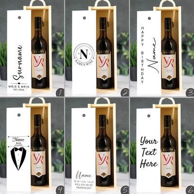 カスタムオーダー レーザーで彫られた木製ワインボックス