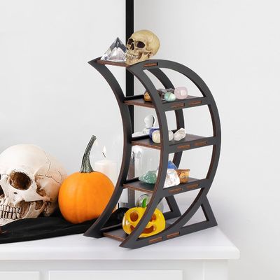 アパート 木製 クリスタルディスプレイ 棚 ホールダー 月 リビングのための装飾用棚