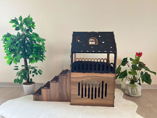 現代の猫家具 カスタマイズされた形 木製のウサギハウス 猫と小動物のための