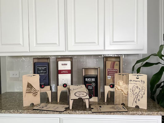 木製のワインボックスディスプレイ 箱の複数のサイズのためのスタンド 手作りワインボックスホルダー