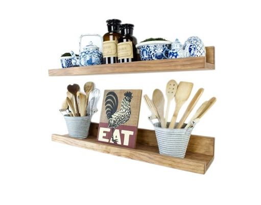 オーダーメイド ロゴ 受け入れられる 木製 絵 縁 漂浮 棚 豪華な家具