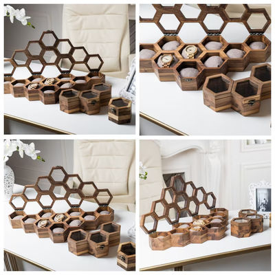 スライドカバー 環境用 木製時計箱 男性用個別ディスプレイケース