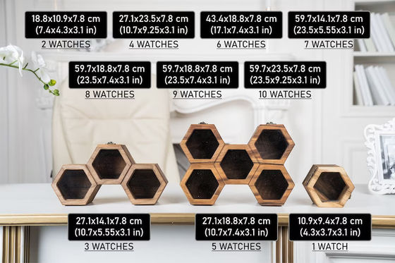 スライドカバー 環境用 木製時計箱 男性用個別ディスプレイケース