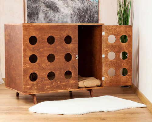 壁掛け 猫 羽根 木製 ペットハウス ベッド サイド モダン 猫 犬 家 犬 ベッド 備品