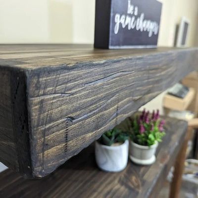 田舎風 木製浮き棚 厚さ3インチ 深さ10インチ オーダーメイド OEM ODM