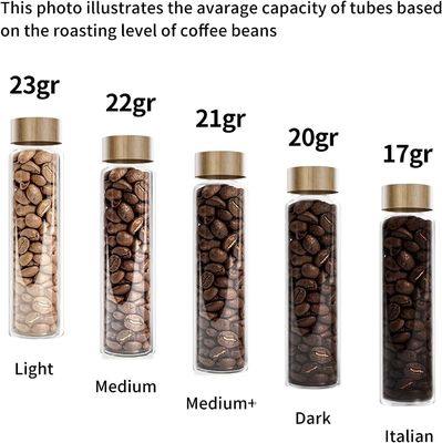 単一用量チューブとホルダースタンドの多用木製コーヒー豆収納容器